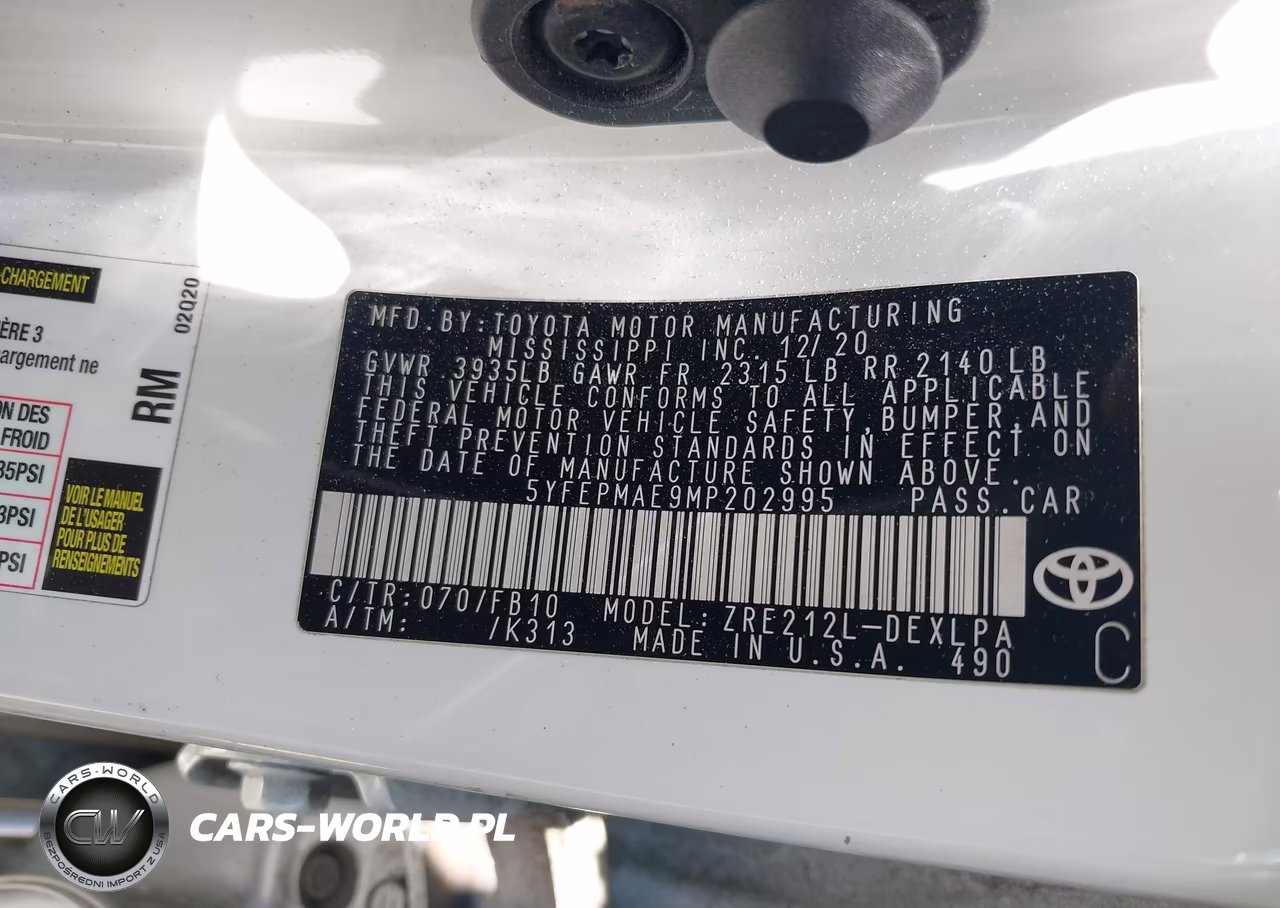 2021 Toyota Corolla Le VIN:5YFEPMAE9MP202995 - 9