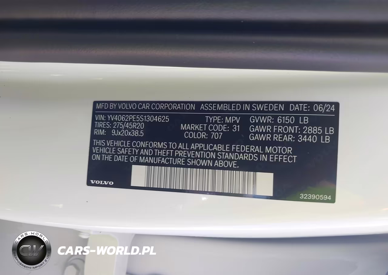 2025 Volvo Xc90 B6 Plus 7-Seater VIN:YV4062PE5S1304625 - 9
