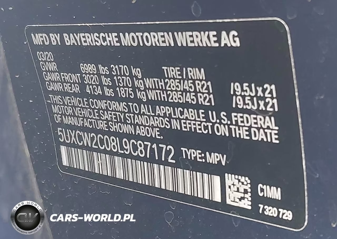 2020 BMW X7 xDrive40I VIN:5UXCW2C08L9C87172 - 9