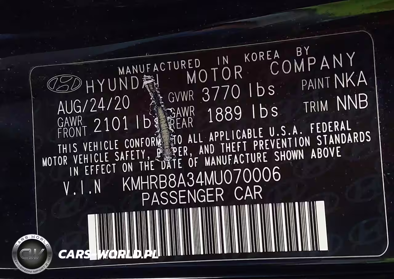 2021 Hyundai Venue Se VIN:KMHRB8A34MU070006 - 9