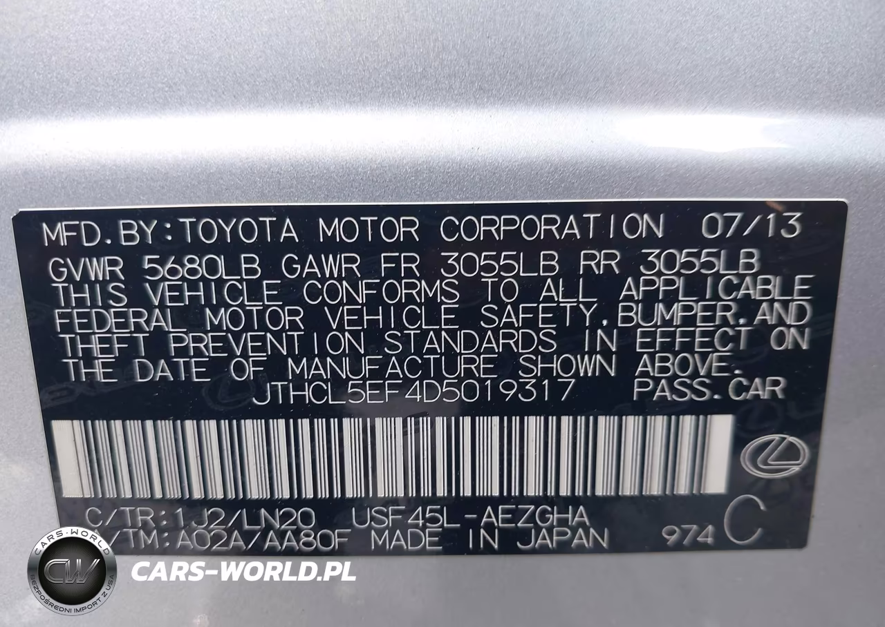2013 Lexus Ls 460 VIN:JTHCL5EF4D5019317 - 9