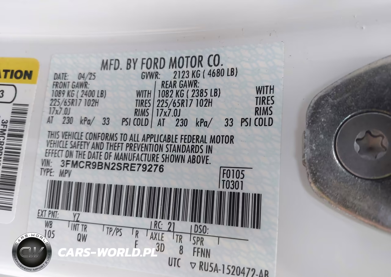 2025 Ford Bronco Sport Big Bend VIN:3FMCR9BN2SRE79276 - 9