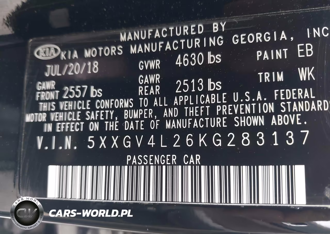 2019 Kia Optima Sx Turbo VIN:5XXGV4L26KG283137 - 9