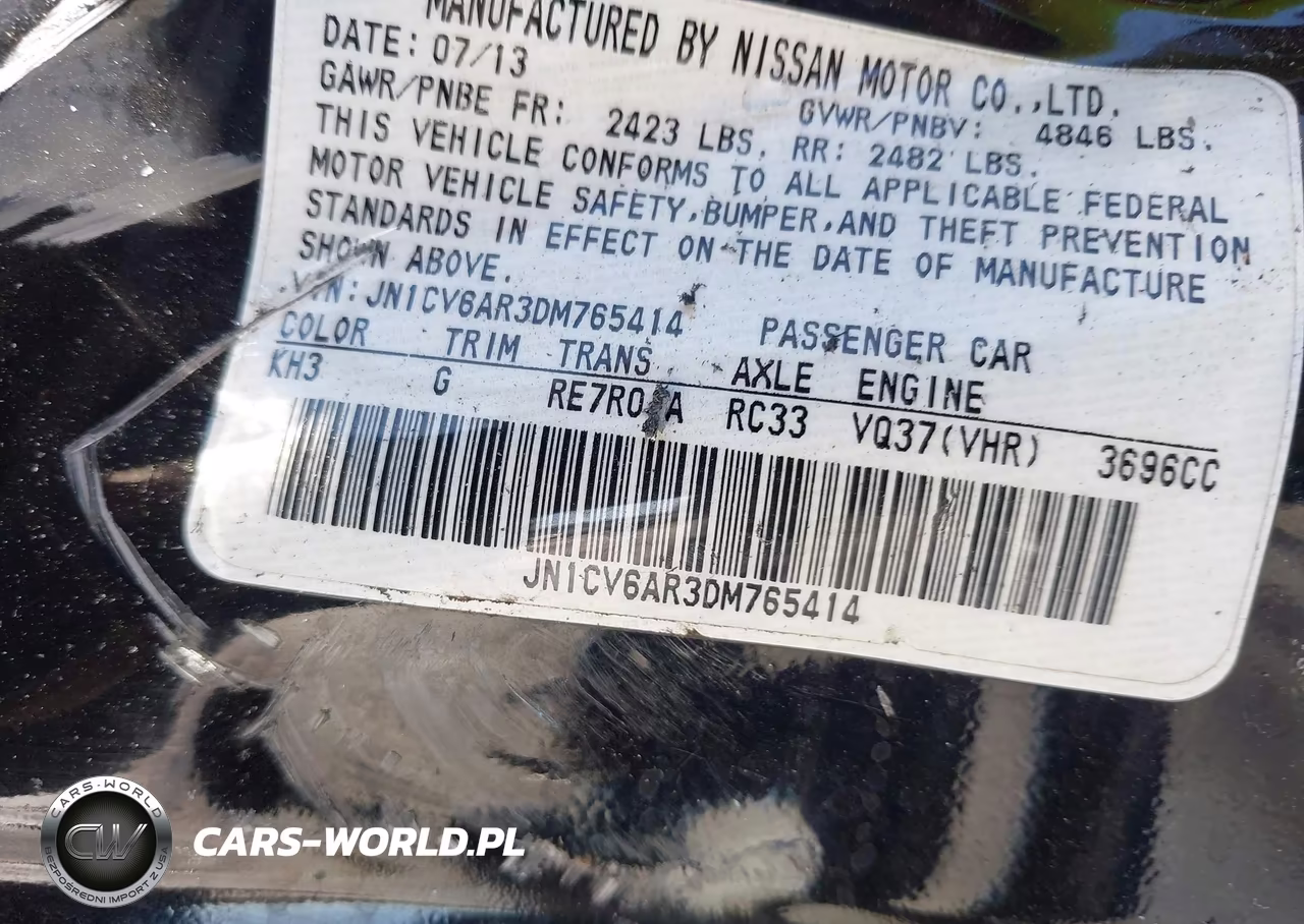 2013 Infiniti G37X VIN:JN1CV6AR3DM765414 - 9