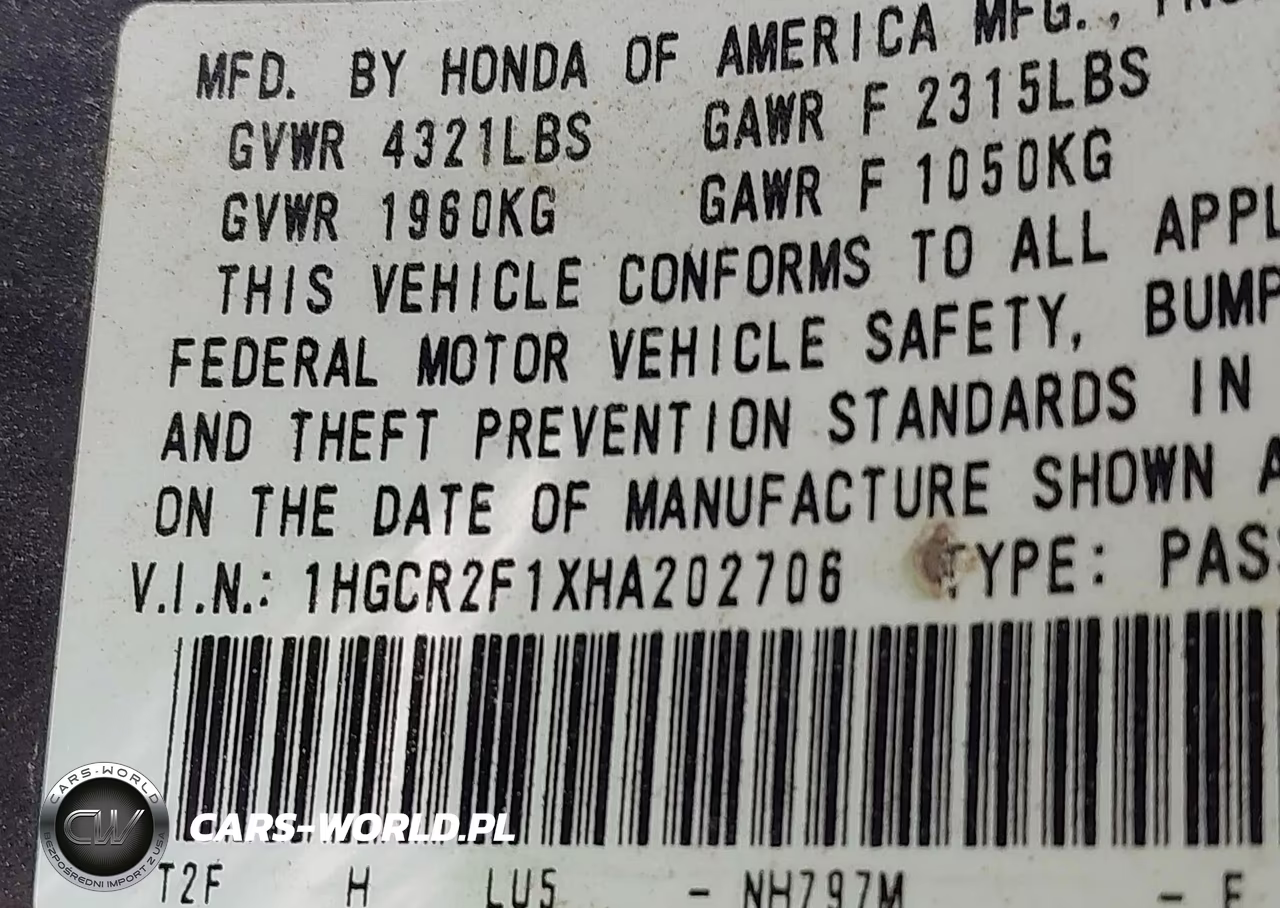 2017 Honda Accord Sport Se VIN:1HGCR2F1XHA202706 - 9