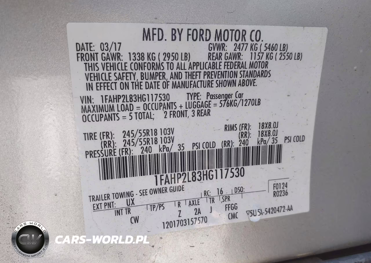 2017 Ford Police Interceptor VIN:1FAHP2L83HG117530 - 9