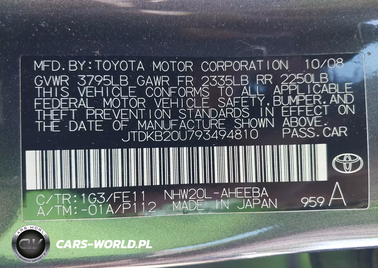 2009 Toyota Prius VIN:JTDKB20U793494810 - 9