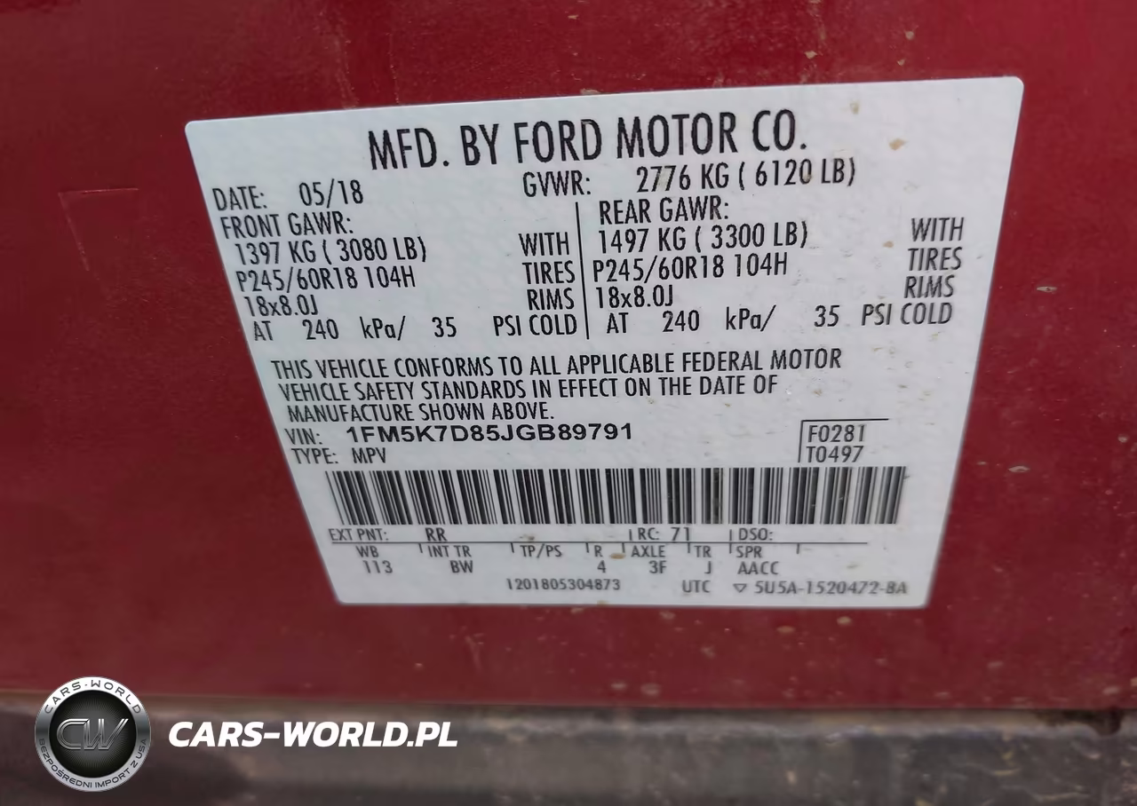 2018 Ford Explorer Xlt VIN:1FM5K7D85JGB89791 - 9