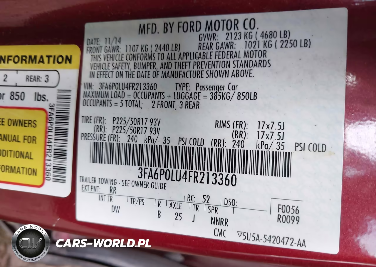 2015 Ford Fusion Hybrid Se VIN:3FA6P0LU4FR213360 - 9