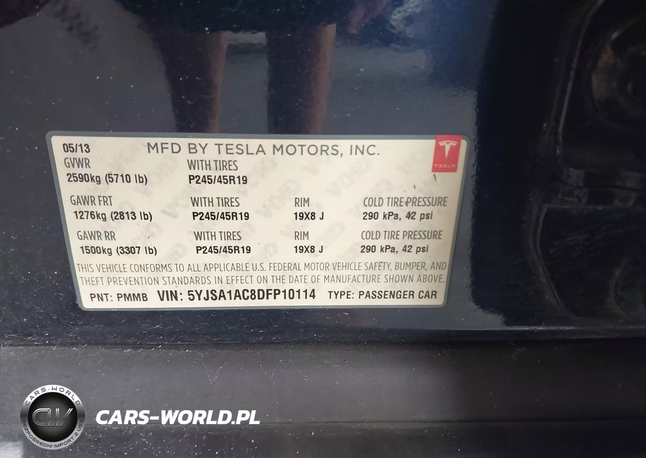 2013 Tesla Model S VIN:5YJSA1AC8DFP10114 - 9