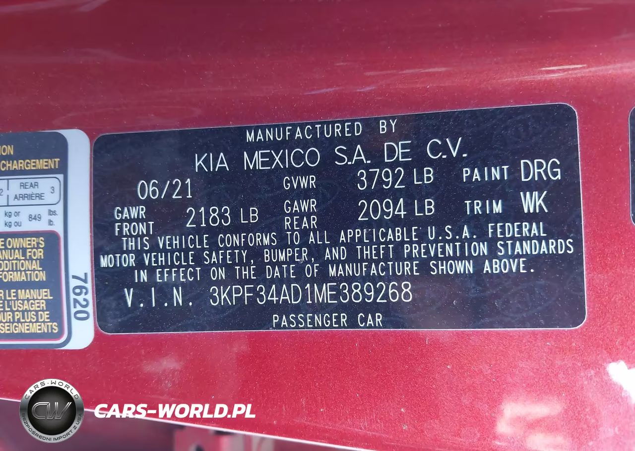2021 Kia Forte Gt-Line VIN:3KPF34AD1ME389268 - 9