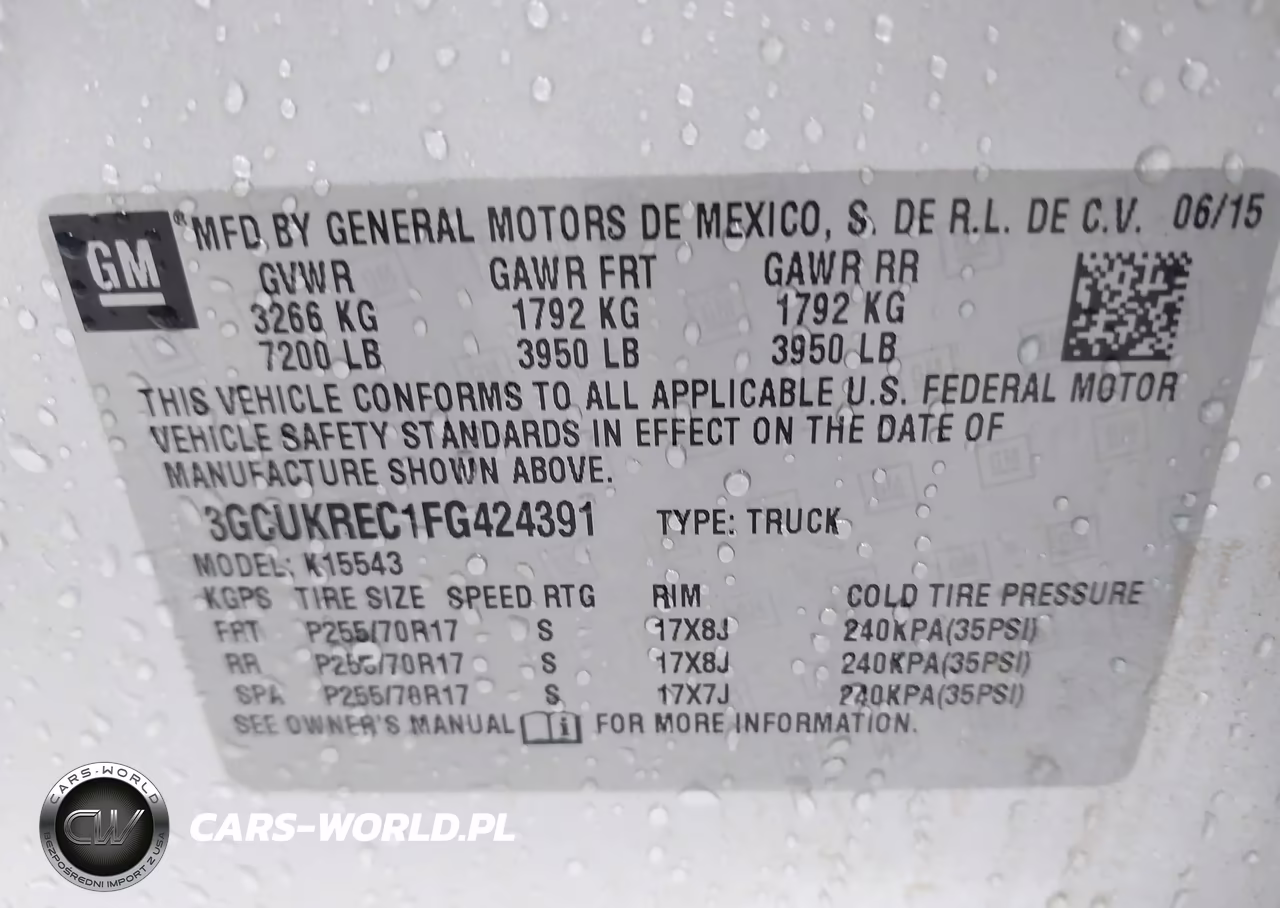 2015 Chevrolet Silverado 1500 1Lt VIN:3GCUKREC1FG424391 - 9