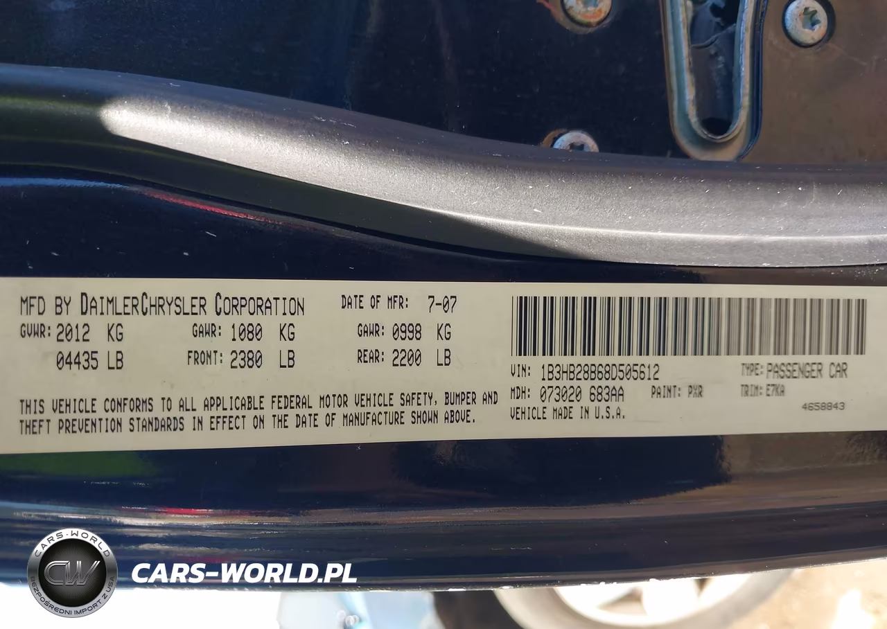 2008 Dodge Caliber Se VIN:1B3HB28B68D505612 - 9
