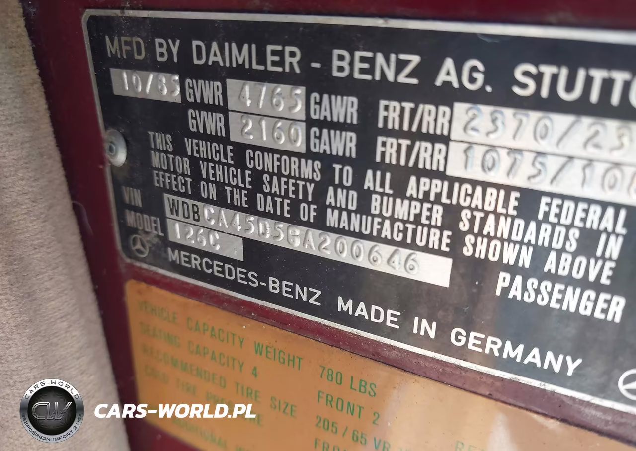 1986 Mercedes-Benz 560 Sec VIN:WDBCA45D5GA200646 - 9