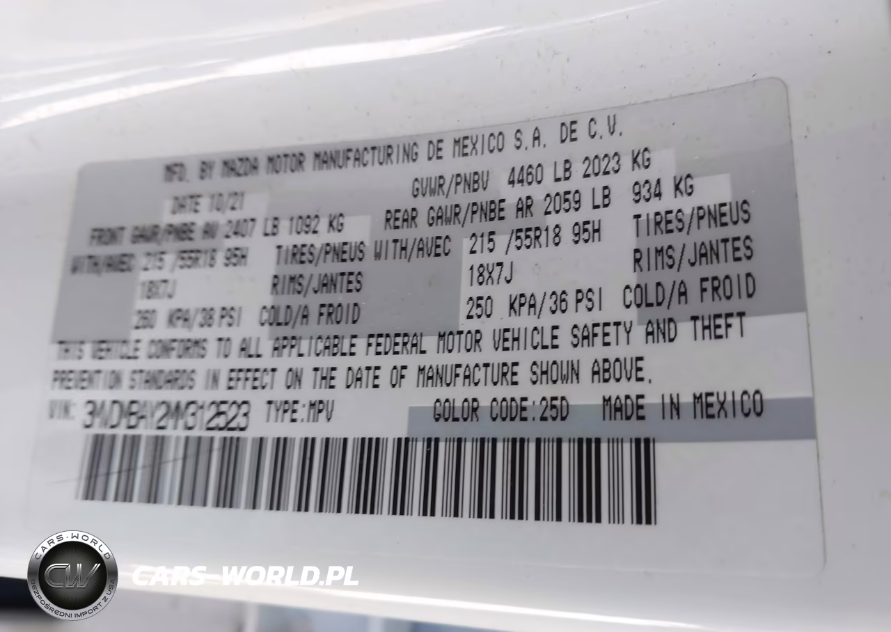 2021 Mazda Cx-30 2.5 Turbo VIN:3MVDMBAY2MM312523 - 9