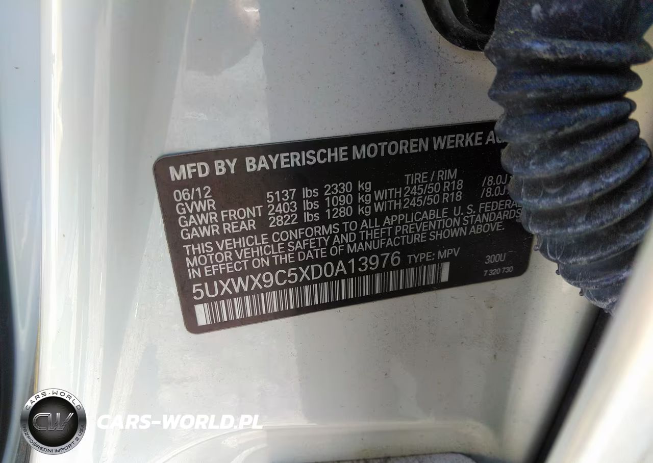2013 BMW X3 xDrive28I VIN:5UXWX9C5XD0A13976 - 9