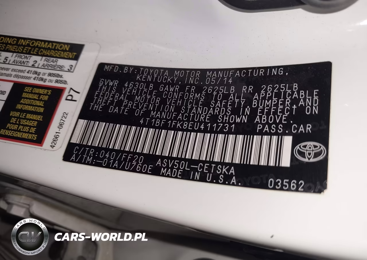 2014 Toyota Camry Se VIN:4T1BF1FK8EU411731 - 9
