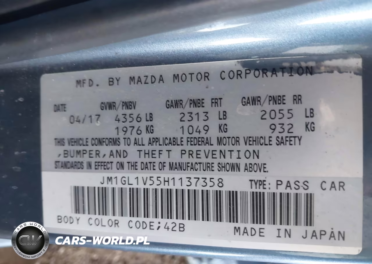 2017 Mazda Mazda6 Touring VIN:JM1GL1V55H1137358 - 9