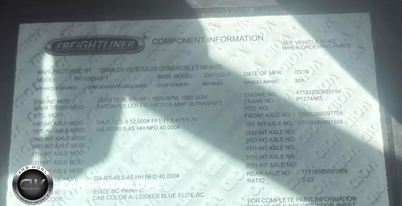 2020 Freightliner Cascadia 113 VIN:3AKJGHDV7LDLU3400 - 9