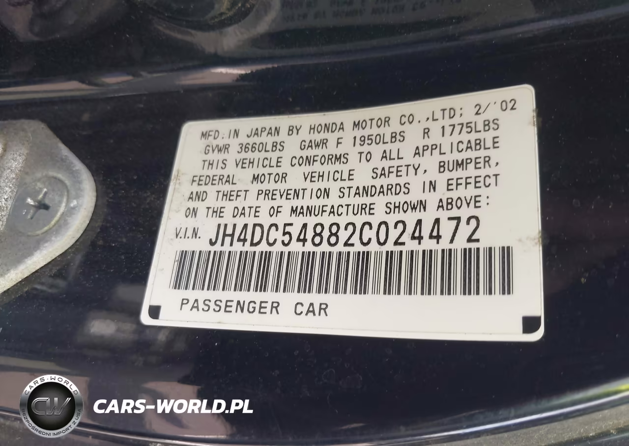 2002 Acura Rsx VIN:JH4DC54882C024472 - 9