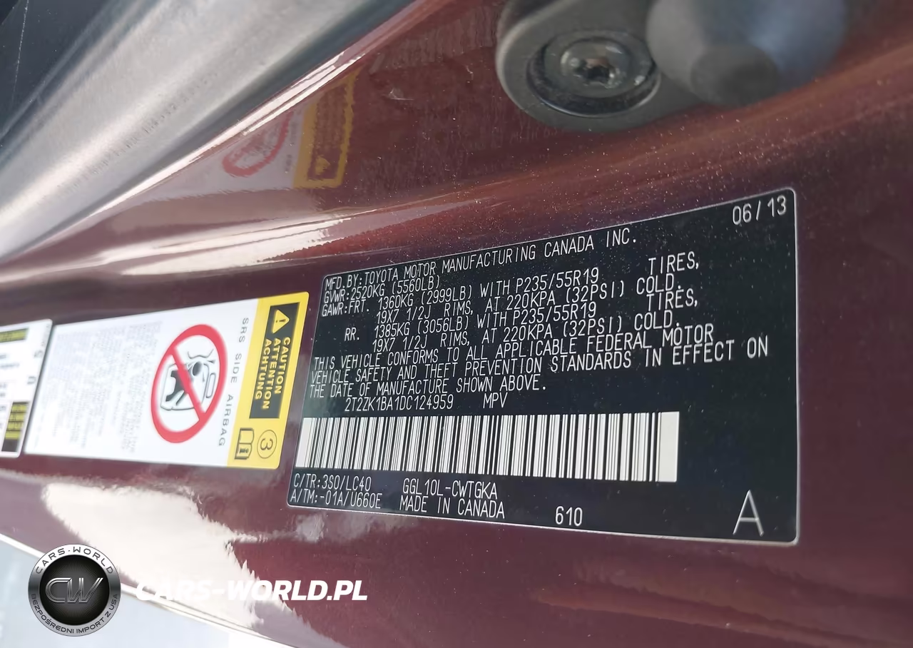 2013 Lexus Rx 350 VIN:2T2ZK1BA1DC124959 - 9