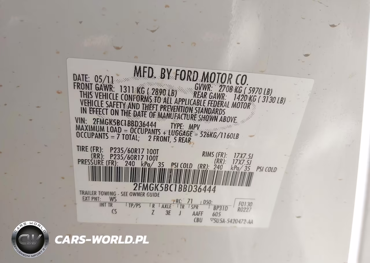 2011 Ford Flex Se VIN:2FMGK5BC1BBD36444 - 9