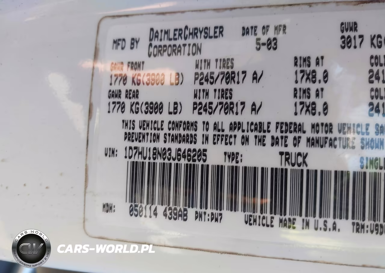 2003 Dodge Ram 1500 Slt-Laramie-St VIN:1D7HU18N03J646205 - 9