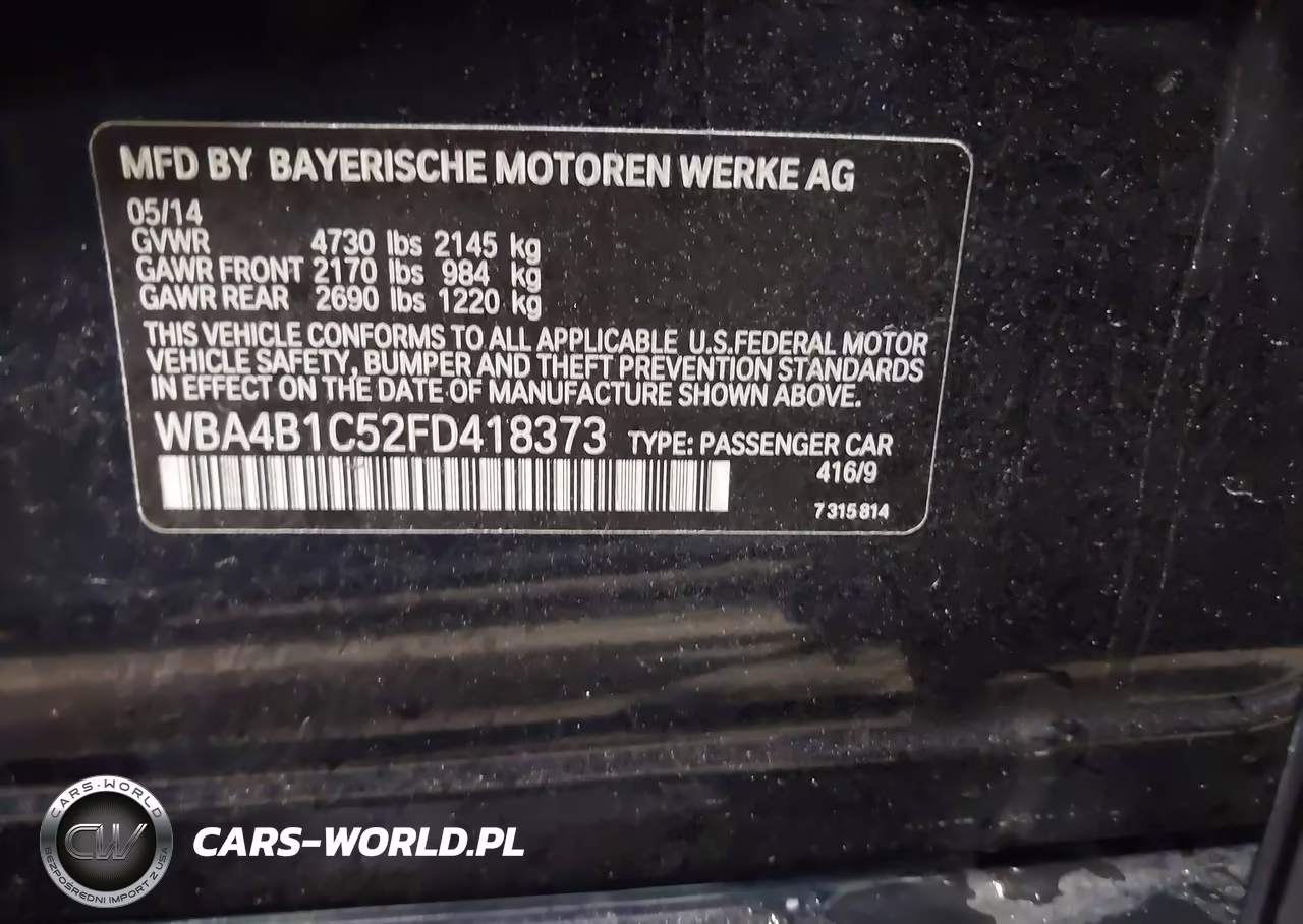 2015 BMW 435I Gran Coupe VIN:WBA4B1C52FD418373 - 9