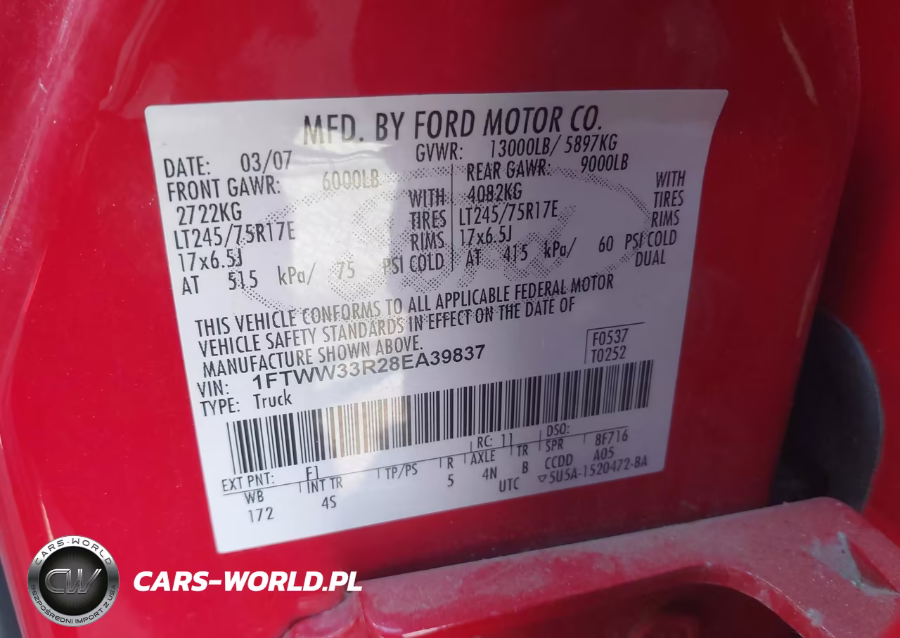 2008 Ford F-350 Fx4-King Ranch-Lariat-Xl-Xlt VIN:1FTWW33R28EA39837 - 9