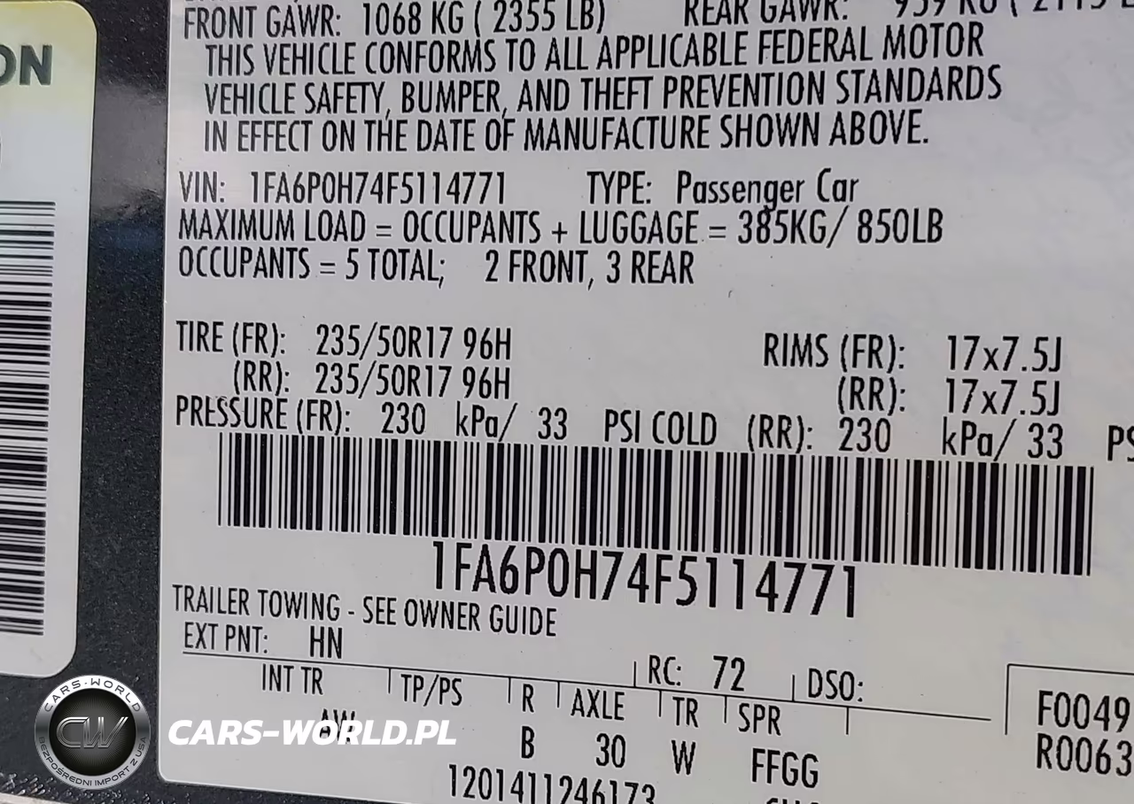 2015 Ford Fusion Se VIN:1FA6P0H74F5114771 - 9