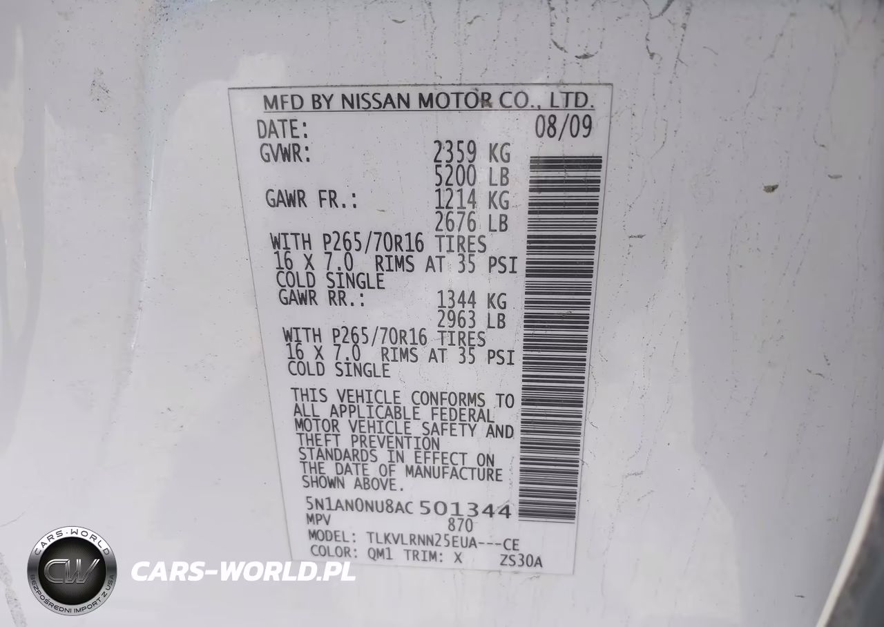 2010 Nissan Xterra S VIN:5N1AN0NU8AC501344 - 9