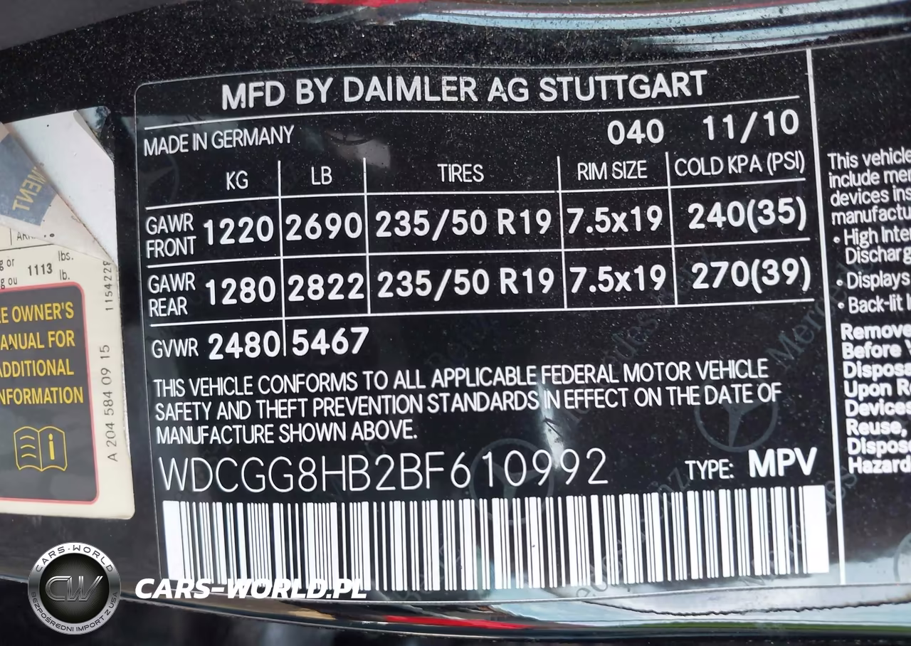 2011 Mercedes-Benz Glk 350 4Matic VIN:WDCGG8HB2BF610992 - 9