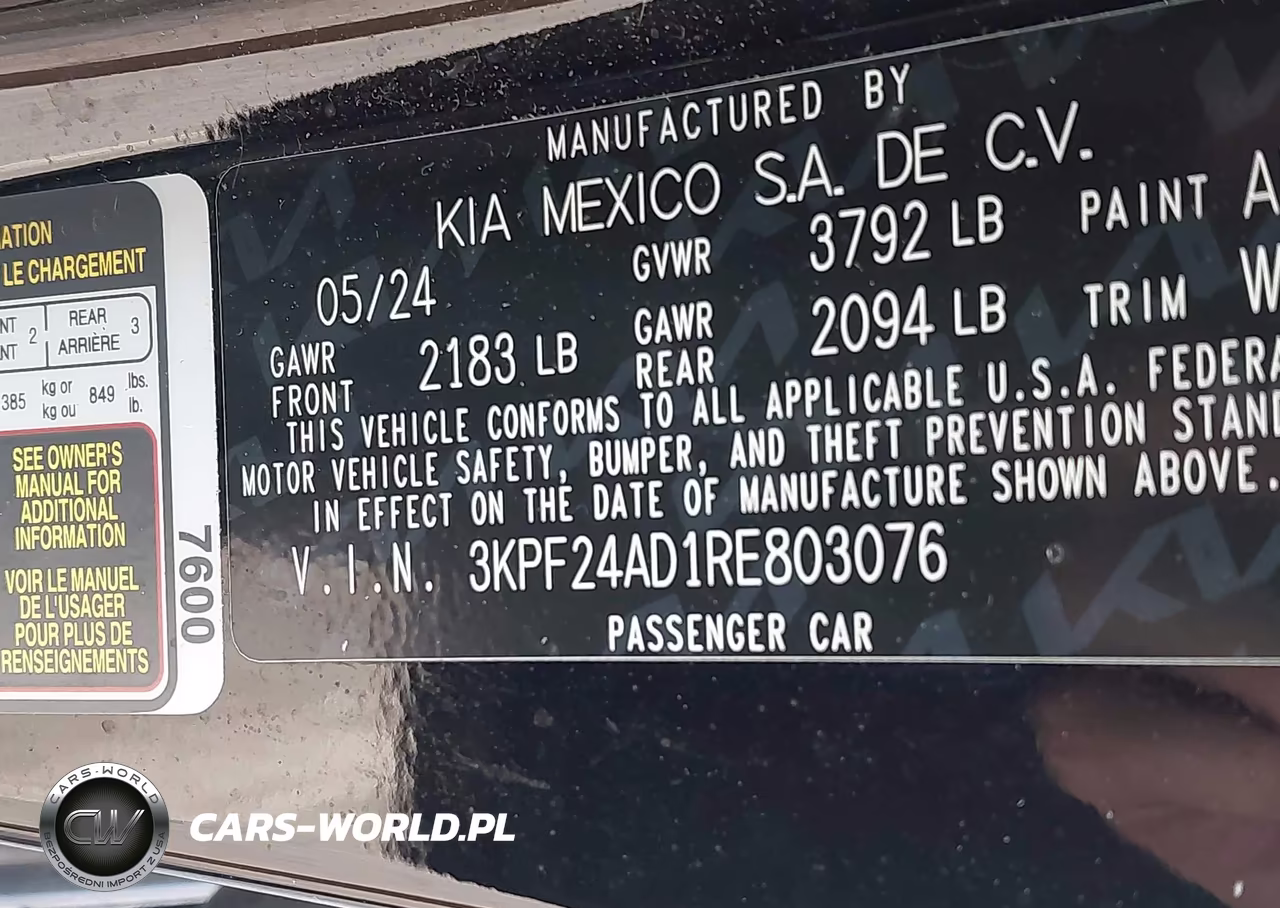 2024 Kia Forte Lx VIN:3KPF24AD1RE803076 - 9