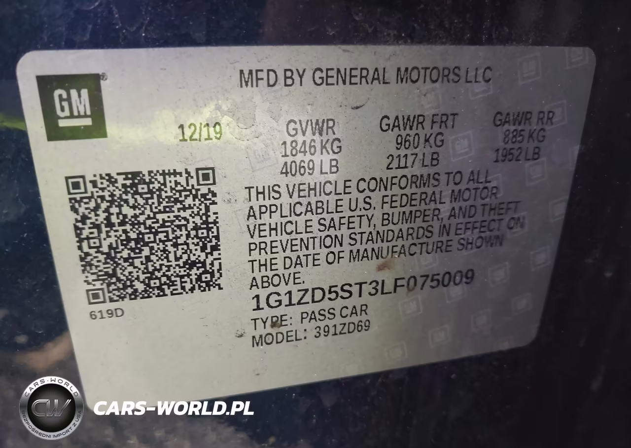 2020 Chevrolet Malibu Fwd Lt VIN:1G1ZD5ST3LF075009 - 9