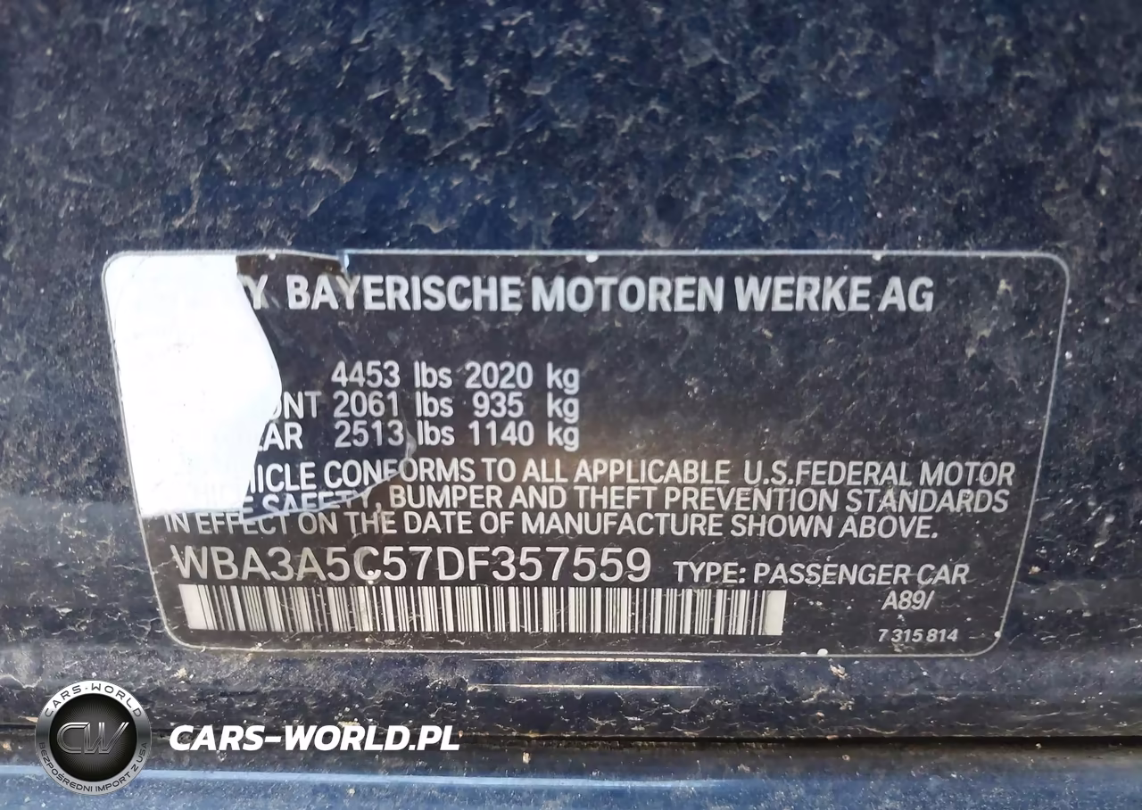 2013 BMW 328I VIN:WBA3A5C57DF357559 - 9