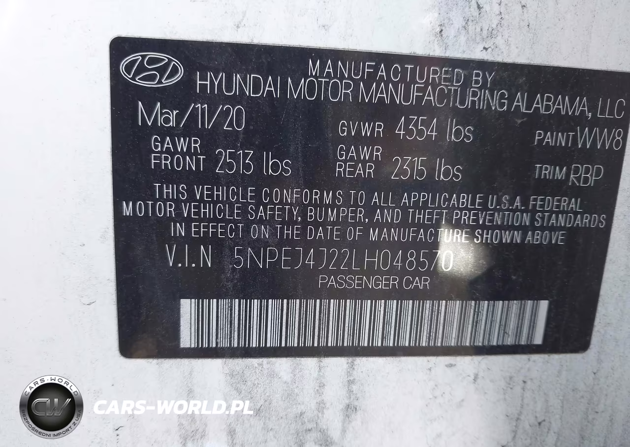 2020 Hyundai Sonata Sel Plus VIN:5NPEJ4J22LH048570 - 9