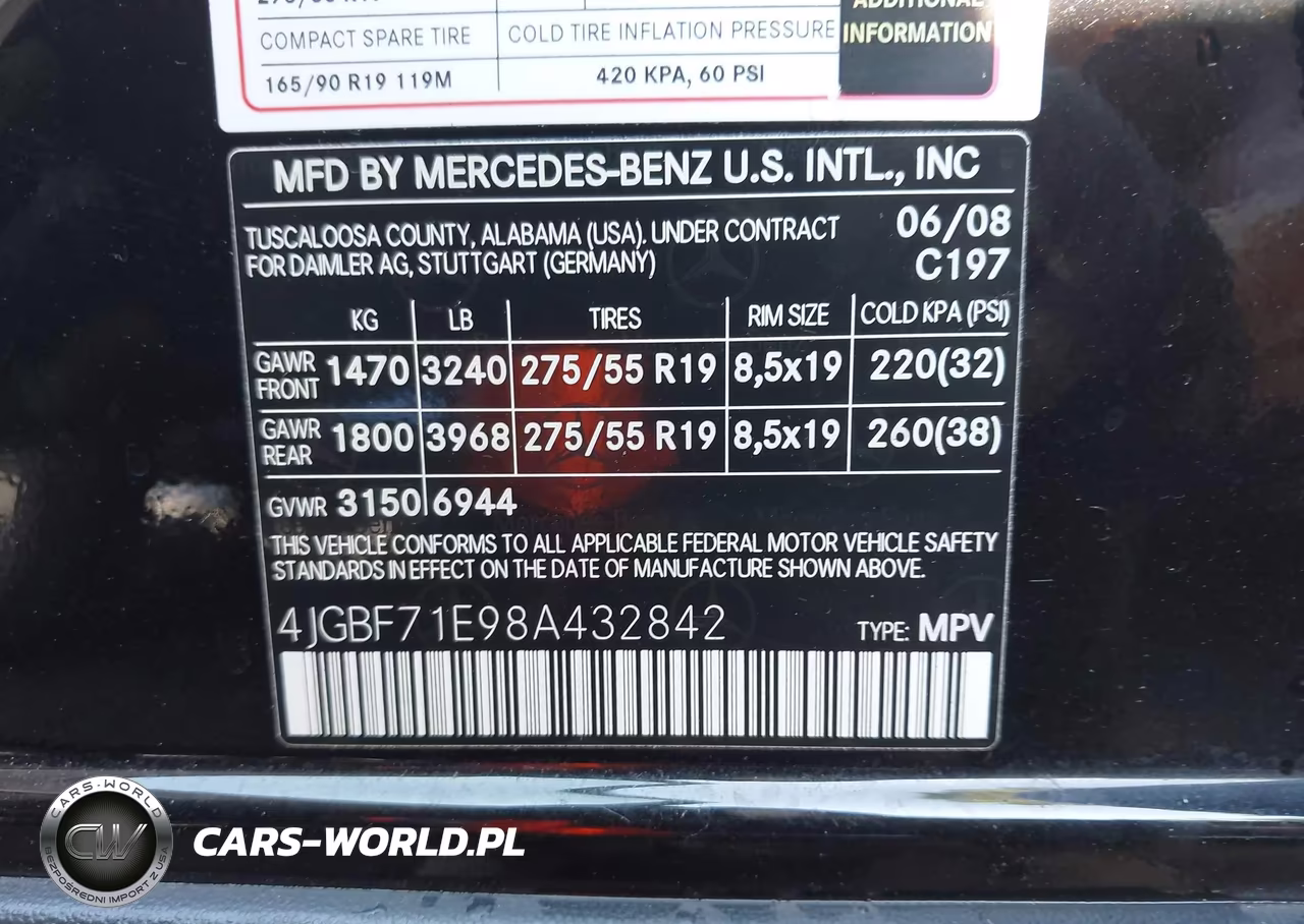 2008 Mercedes-Benz Gl 450 4Matic VIN:4JGBF71E98A432842 - 9