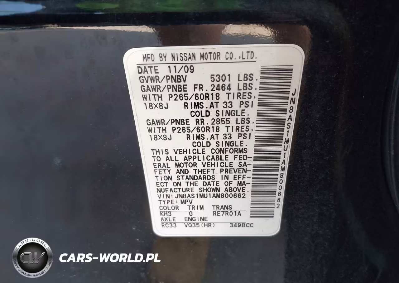 2010 Infiniti Fx35 VIN:JN8AS1MU1AM800662 - 9