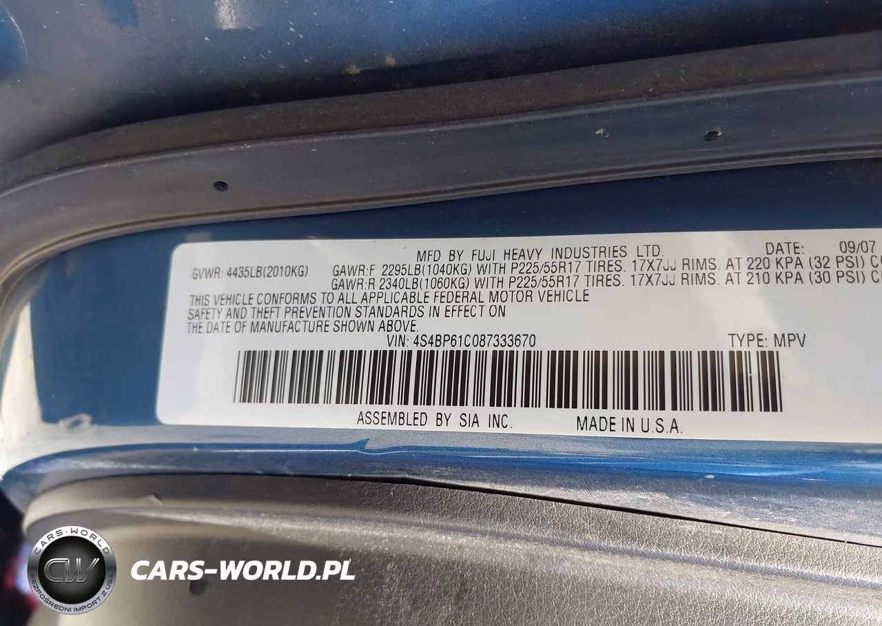 2008 Subaru Outback 2.5I-2.5I L.l. Bean Edition VIN:4S4BP61C087333670 - 9