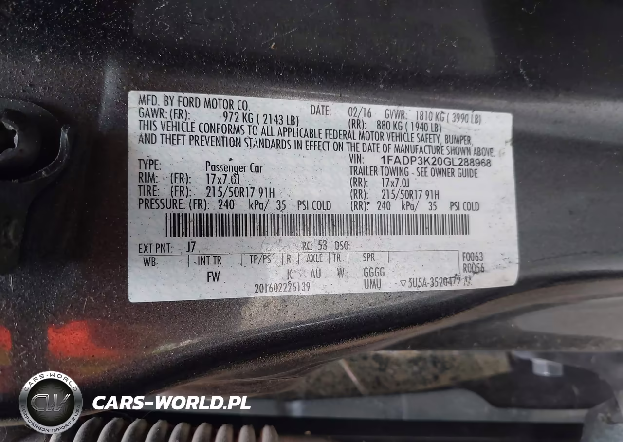 2016 Ford Focus Se VIN:1FADP3K20GL288968 - 9