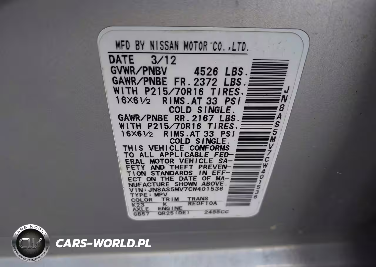 2012 Nissan Rogue S-Sv VIN:JN8AS5MV7CW401536 - 9