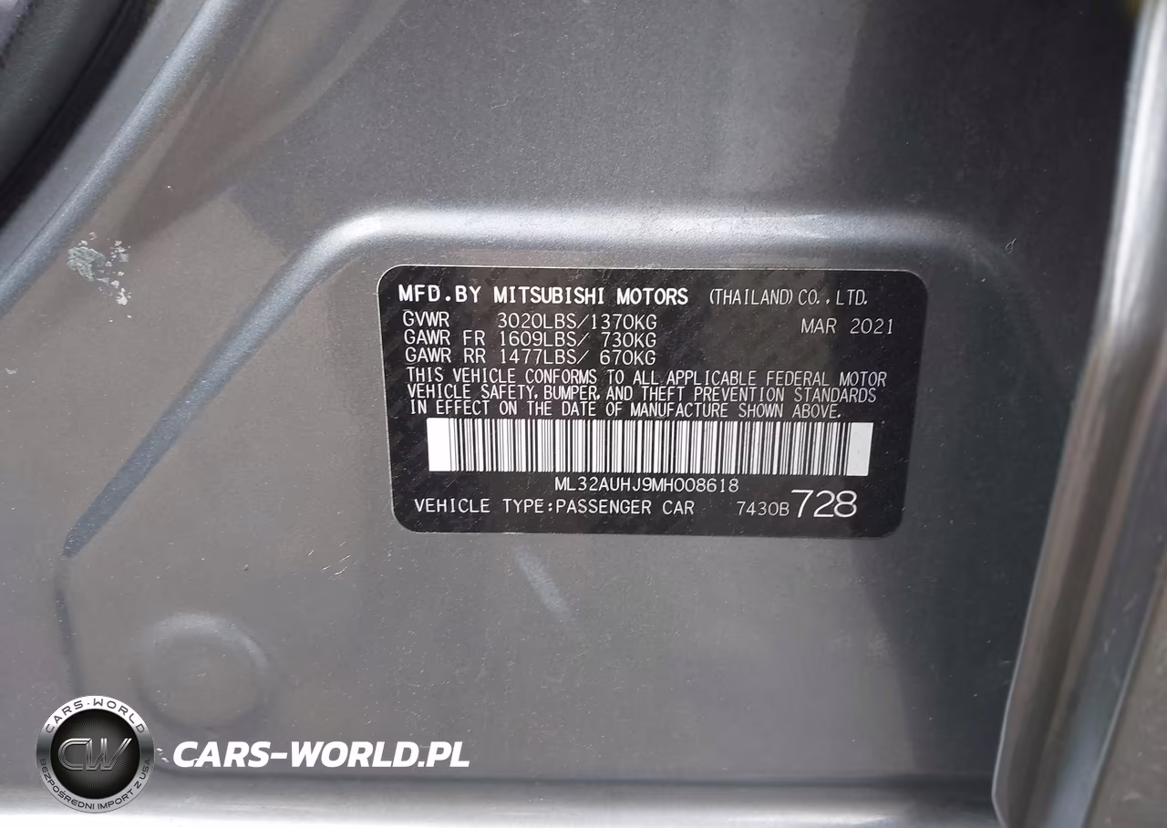 2021 Mitsubishi Mirage Carbonite Edition-Es-Le VIN:ML32AUHJ9MH008618 - 9