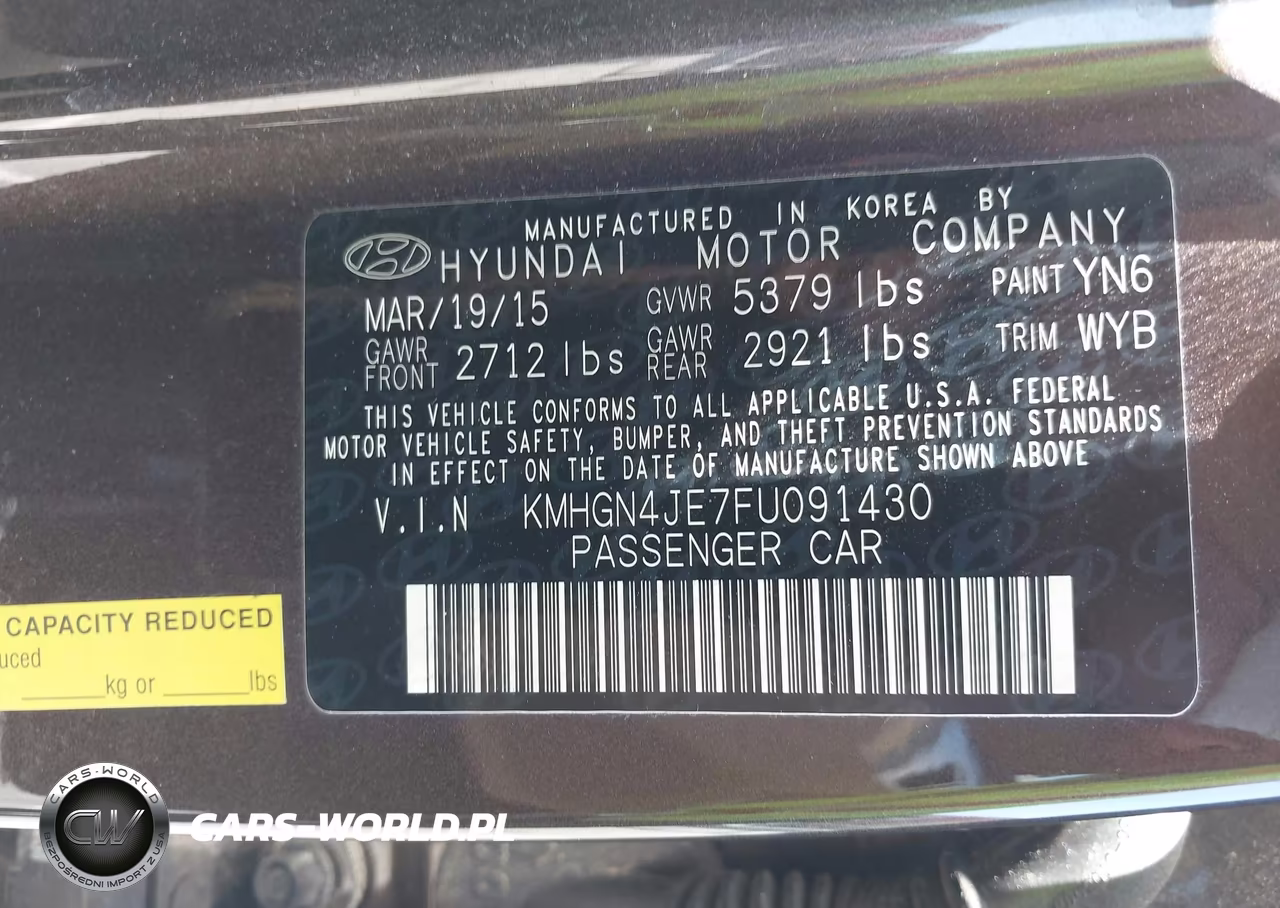 2015 Hyundai Genesis 3.8 VIN:KMHGN4JE7FU091430 - 9