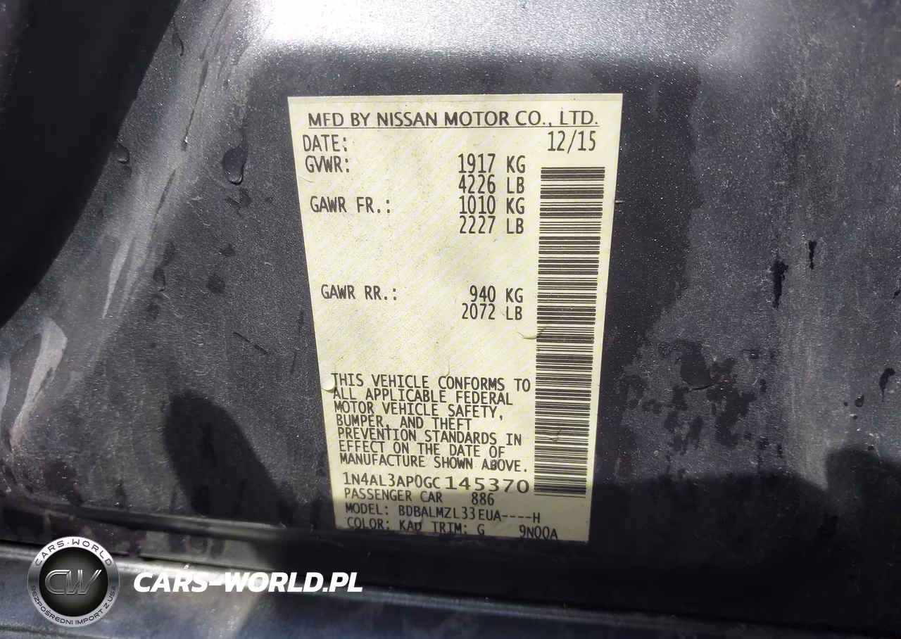 2016 Nissan Altima 2.5 Sv VIN:1N4AL3AP0GC145370 - 9