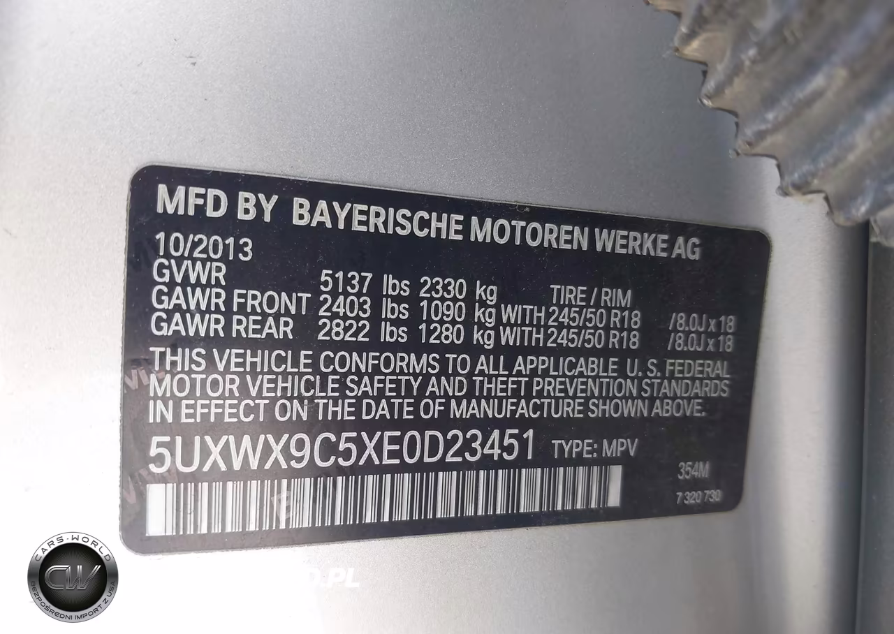 2014 BMW X3 xDrive28I VIN:5UXWX9C5XE0D23451 - 9