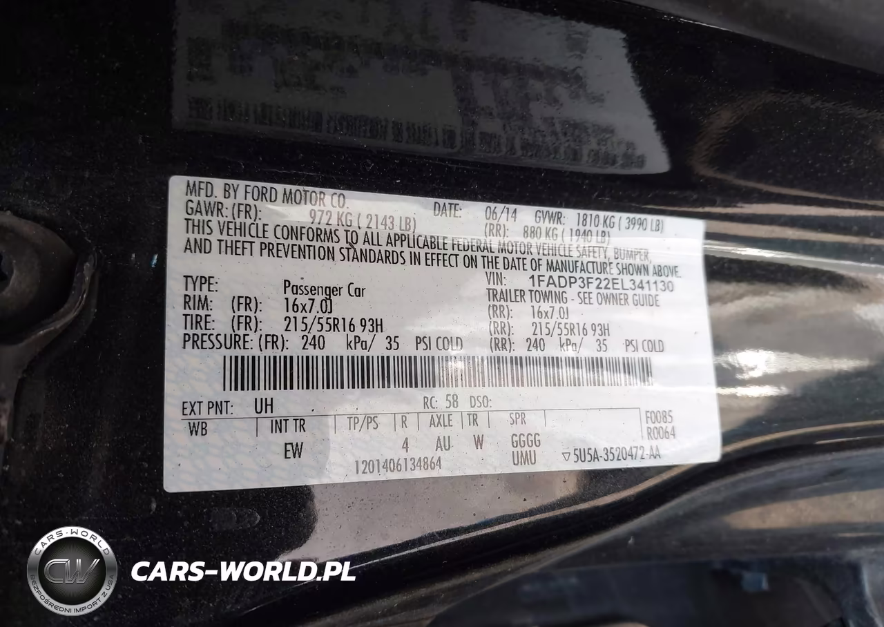 2014 Ford Focus Se VIN:1FADP3F22EL341130 - 9