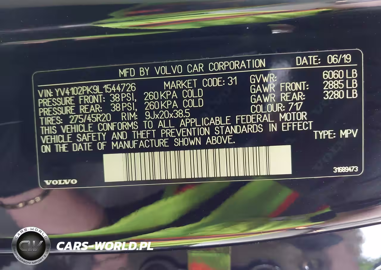 2020 Volvo Xc90 T5 Momentum 7 Passenger VIN:YV4102PK9L1544726 - 9
