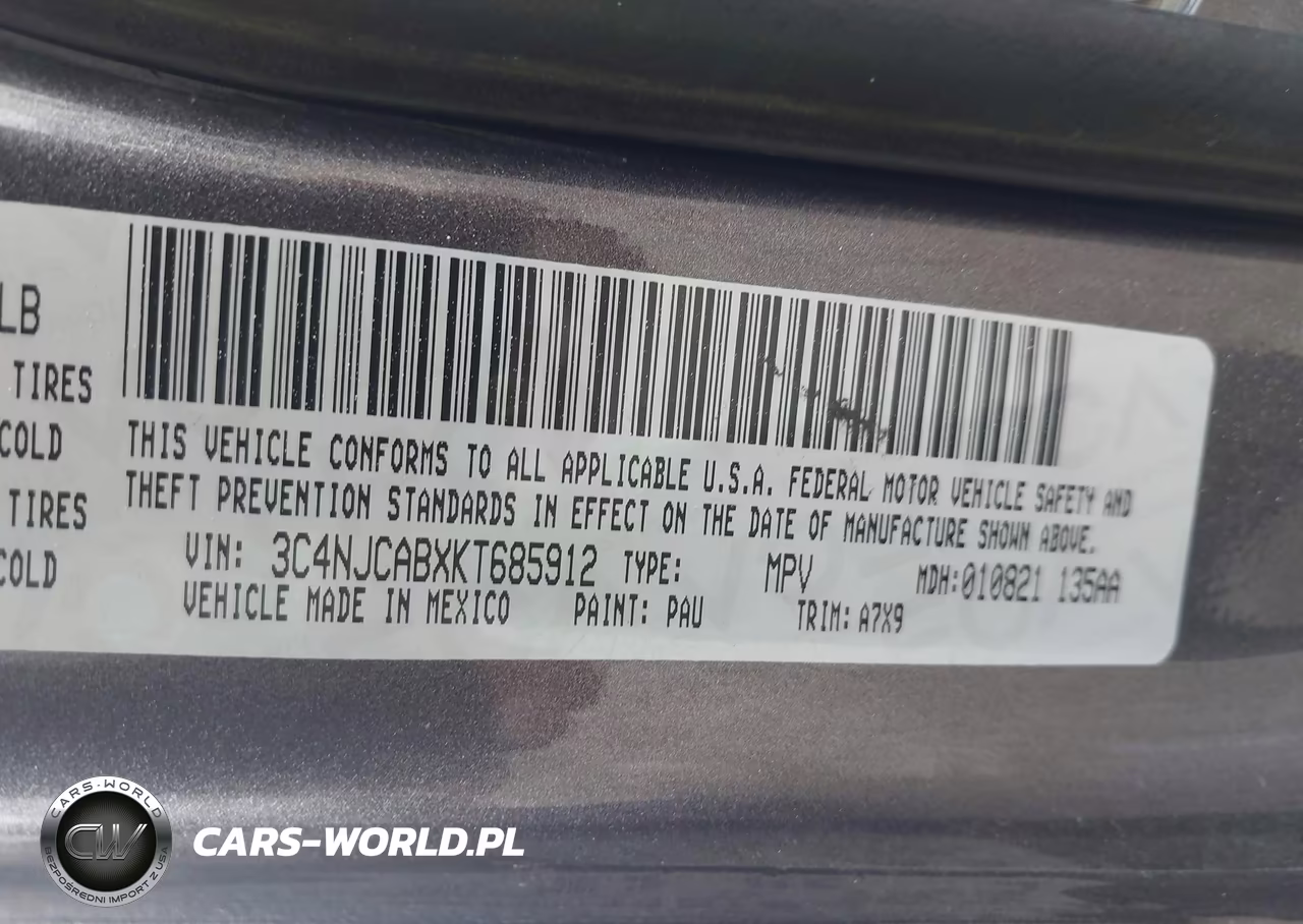 2019 Jeep Compass Sport VIN:3C4NJCABXKT685912 - 9