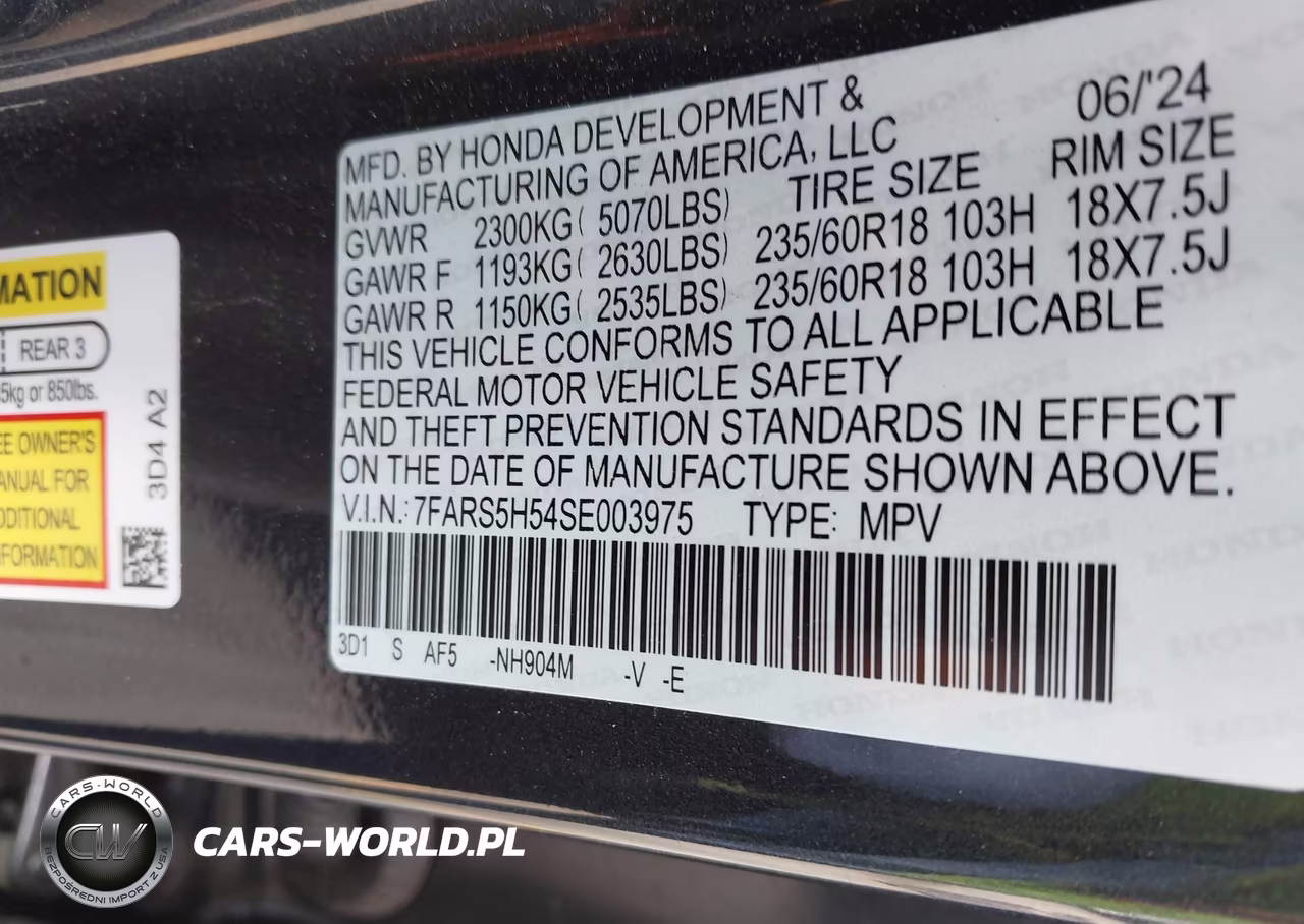 2025 Honda Cr-V Hybrid Sport VIN:7FARS5H54SE003975 - 9