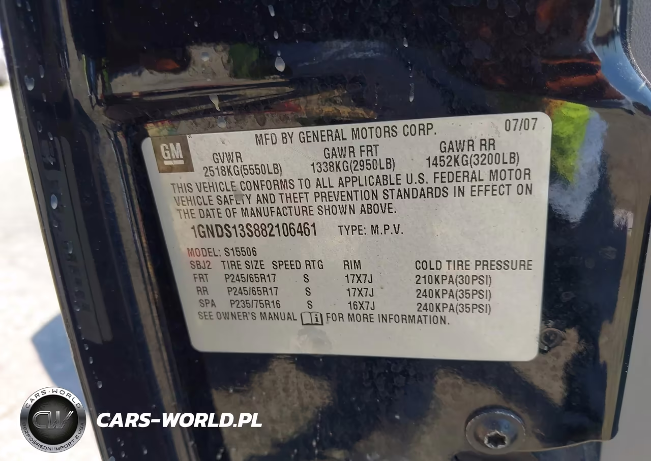 2008 Chevrolet Trailblazer Fleet VIN:1GNDS13S882106461 - 9